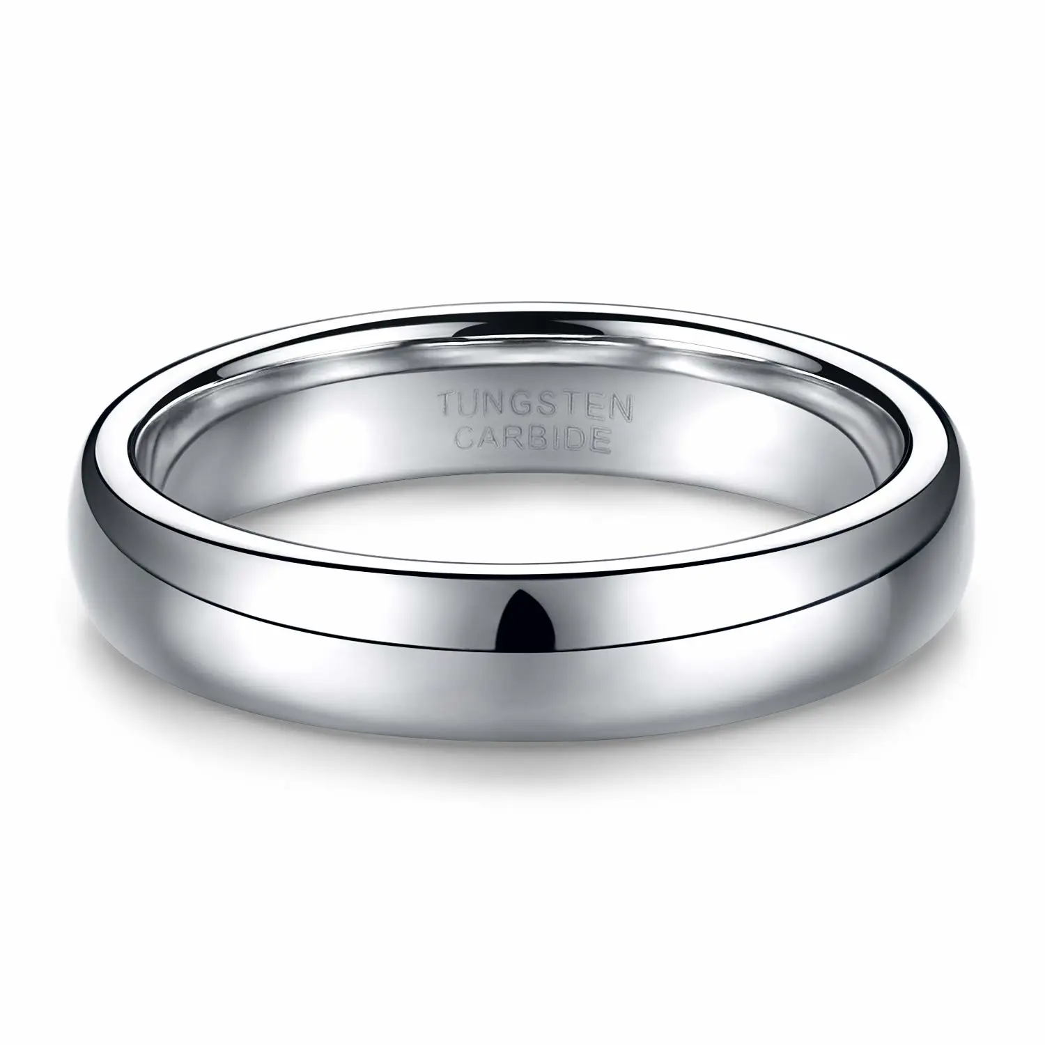 TRUMIUM 2mm 4mm 6mm 8mm Tungsten Wedding Band Ring for Men Women Silver/Rose Gold Plated/Rainbow/Gold Plated Domed High Polish Engagement Promise Rings Comfort Fit 4-15