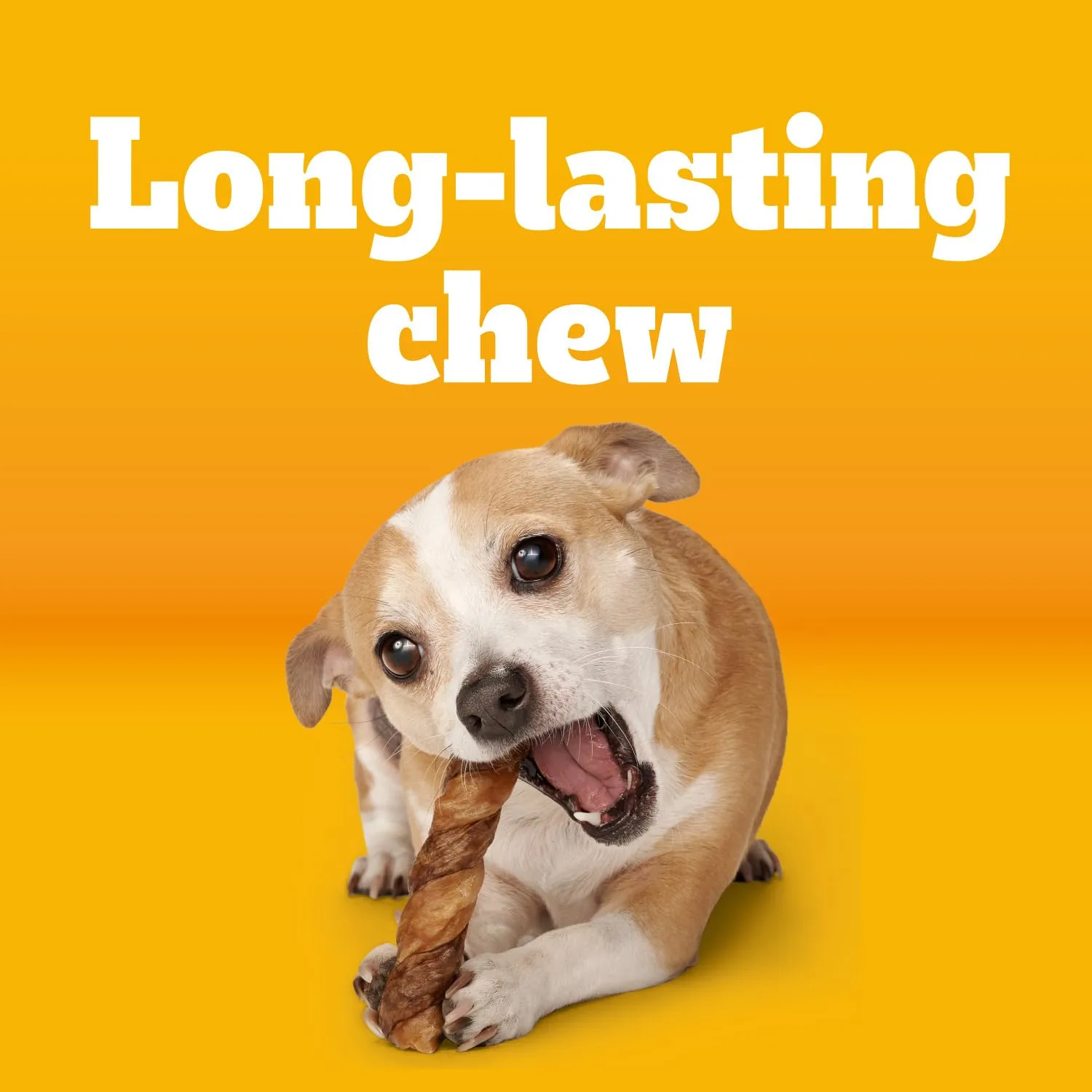 Pedigree Twisty Chews Small Long-Lasting Dog Treats Chicken & Beef Flavor, 9.17 oz. Pouch, Pack of 4 (40 Count)