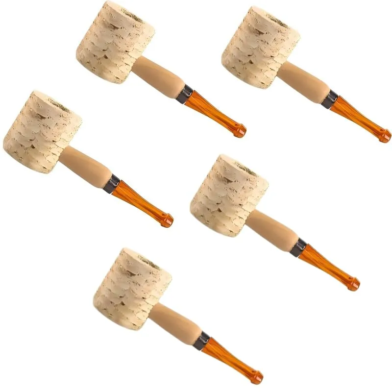 Natural Corn Cob, 5-Piece Set |Classic Corn Cob Pipe, Ideal for Daily Use, Practice, and Outdoor Activities.