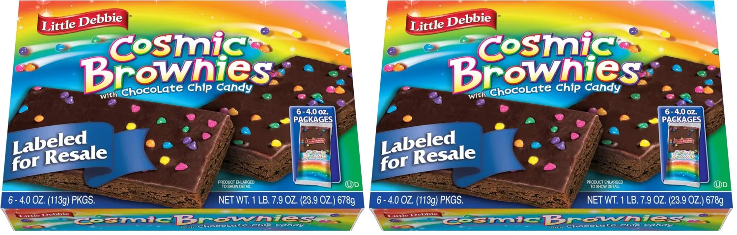 Little Debbie Cosmic Brownie Single-Serve Caddie, Chocolate, 4 Ounce (Pack of 12)