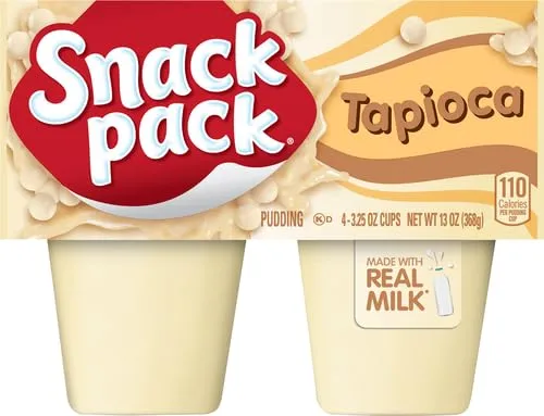 Snack Pack Tapioca Pudding Cups, 3.25 oz., 4-Count