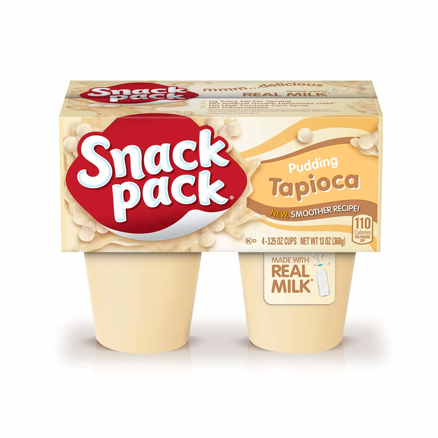 Snack Pack Tapioca Pudding Cups, 3.25 oz., 4-Count