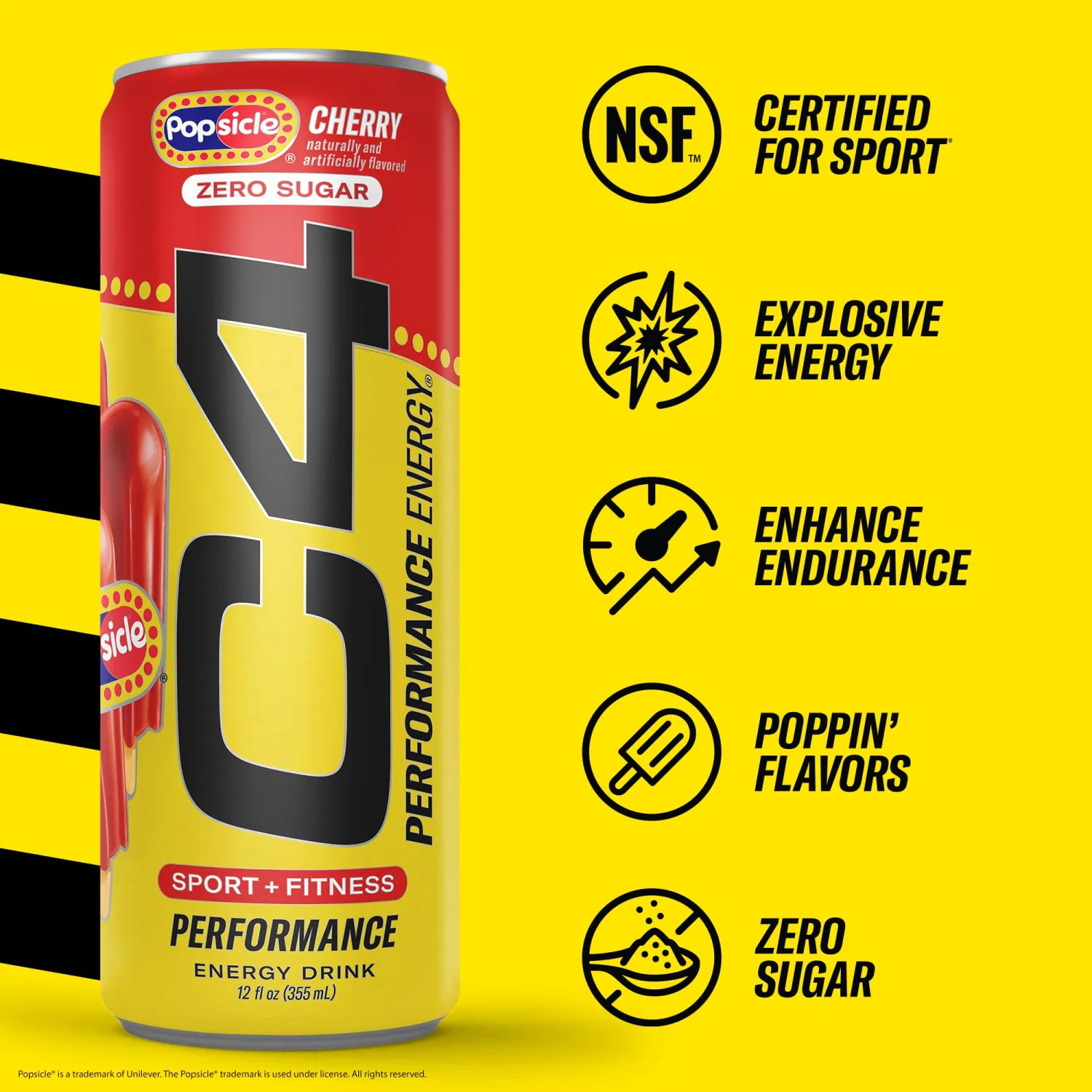 C4 Performance Energy Carbonated 12oz 4pk Cherry Popsicle