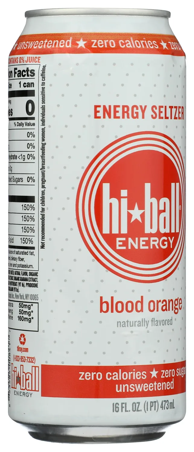 HIBALL ENERGY Blood Orange Energy Seltzer, 16 FZ