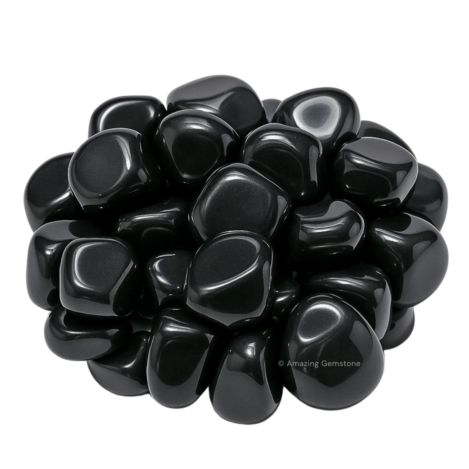 Amazing Gemstone Black Obsidian Crystal Tumbled Stones Polished Rocks - Natural Gem Stones for Healing - DIY Crystals for Protection (1 Piece)