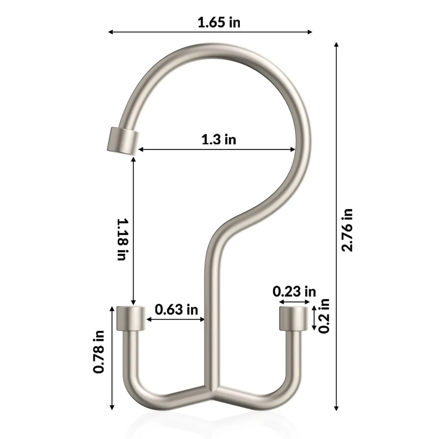 Goowin Shower Curtain Hooks, Shower Curtain Rings, Metal Shower Curtain Hangers Rust Proof, Double Glide Shower Rings for Curtain, Shower Hooks for Shower Curtain, Matte Nickel, 12 Pack-Cylinders