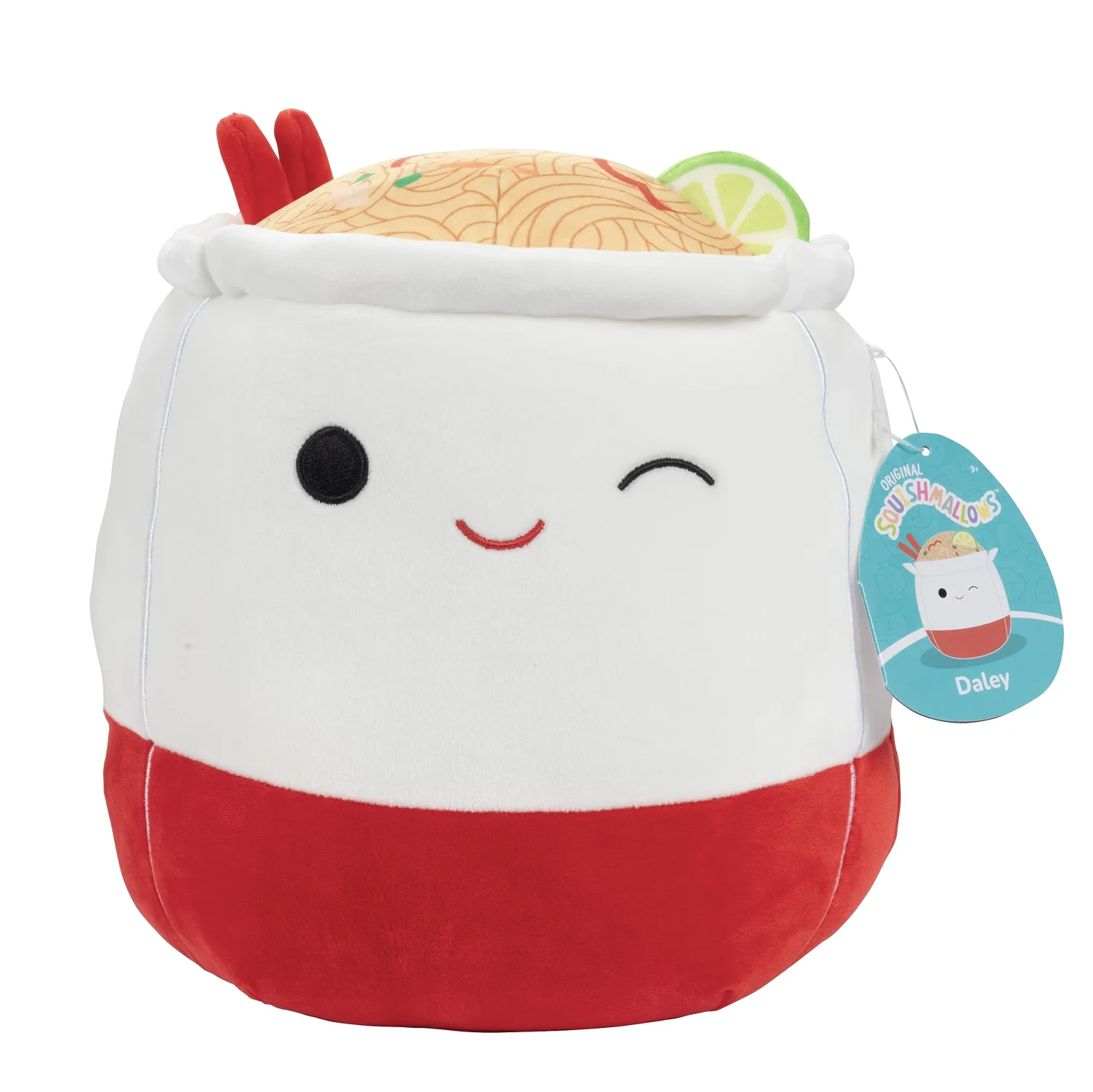 Squishmallows Original 10-Inch Daley the Ramen Noodles - Official Jazwares Plush - Collectible Soft & Squishy Pad Thai Lo Mein Food Stuffed Animal Toy - Add to Your Squad - Gift for Kids, Girls & Boys