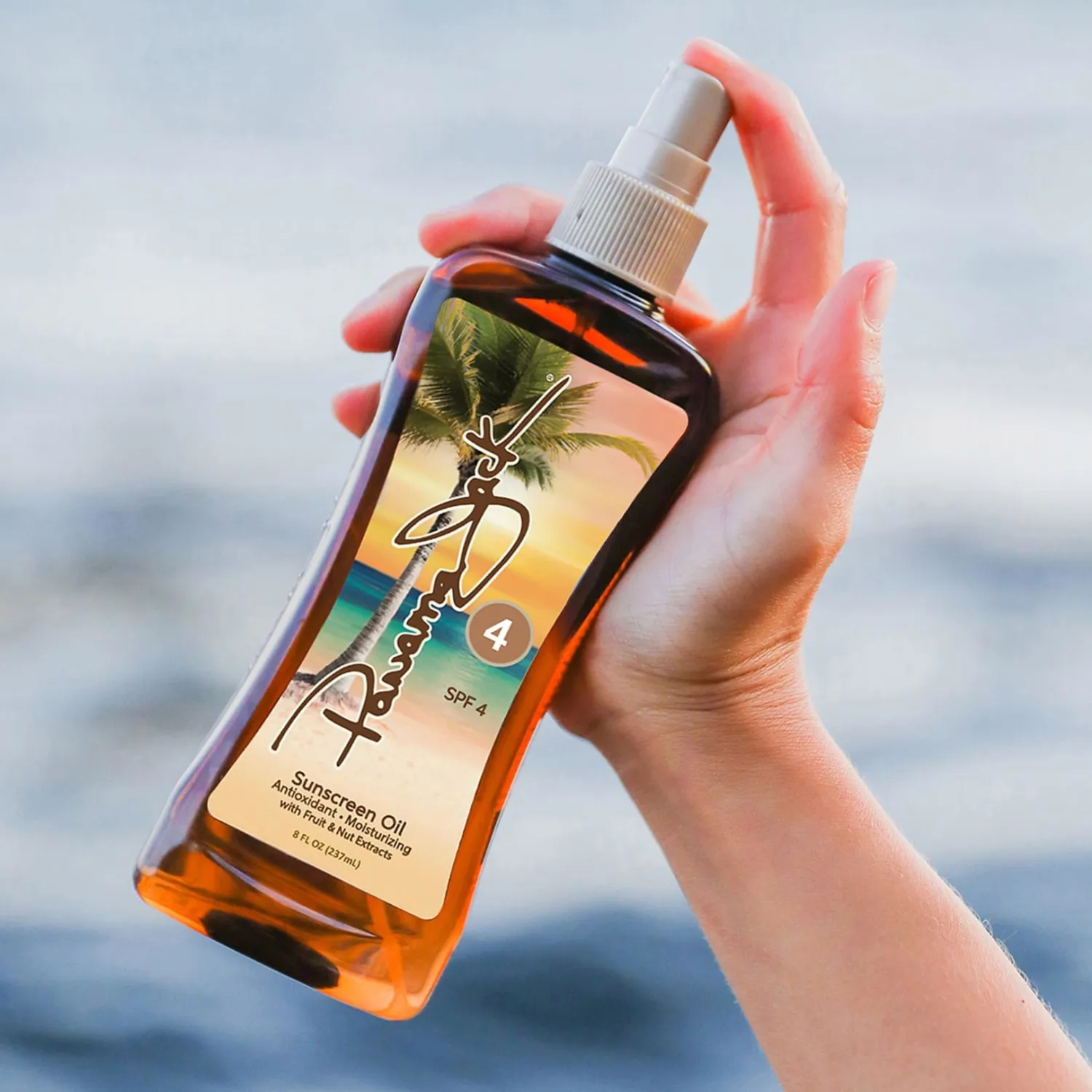 Panama Jack Sunscreen Tanning Oil - SPF 4, PABA, Paraben, Gluten & Cruelty Free, Antioxidant Formula with Exotic Oils and Fruit & Nut Extracts, 8 FL OZ