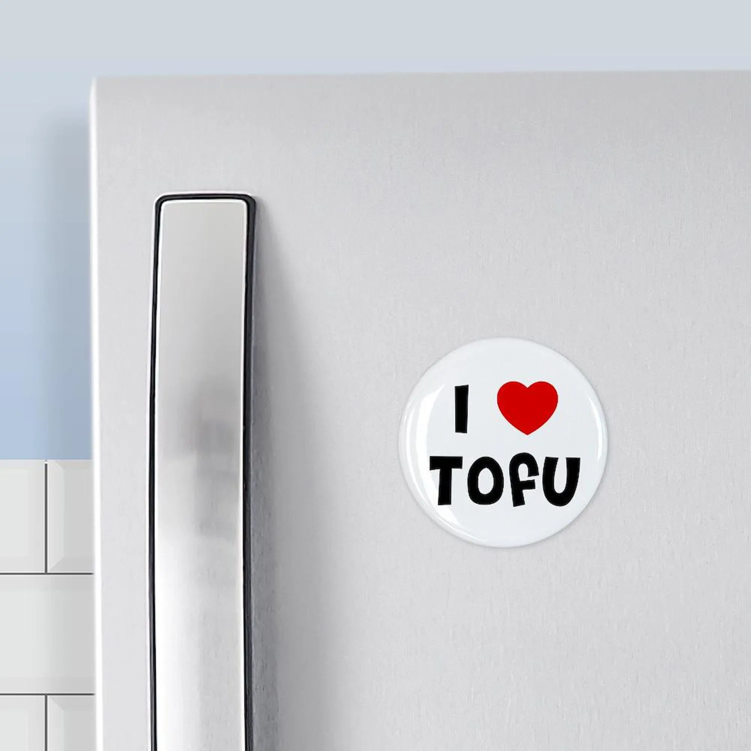 CafePress I * Tofu Magnet 2.25" Round Magnet, Refrigerator Magnet