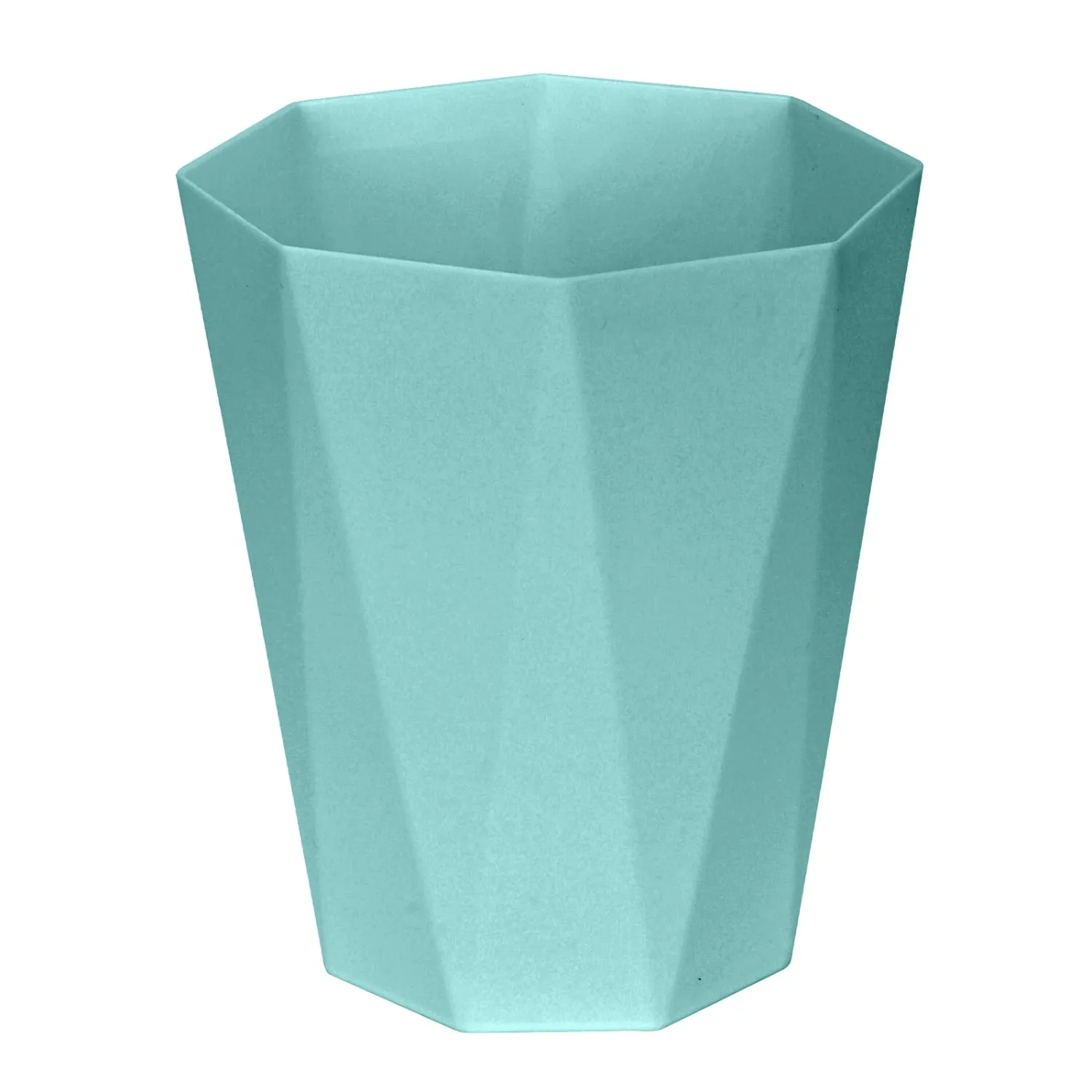 Plastic Trash Can - Waste basketbin for Office,Home,Bathroom,Kitchen - 1.8 Gallon - Green