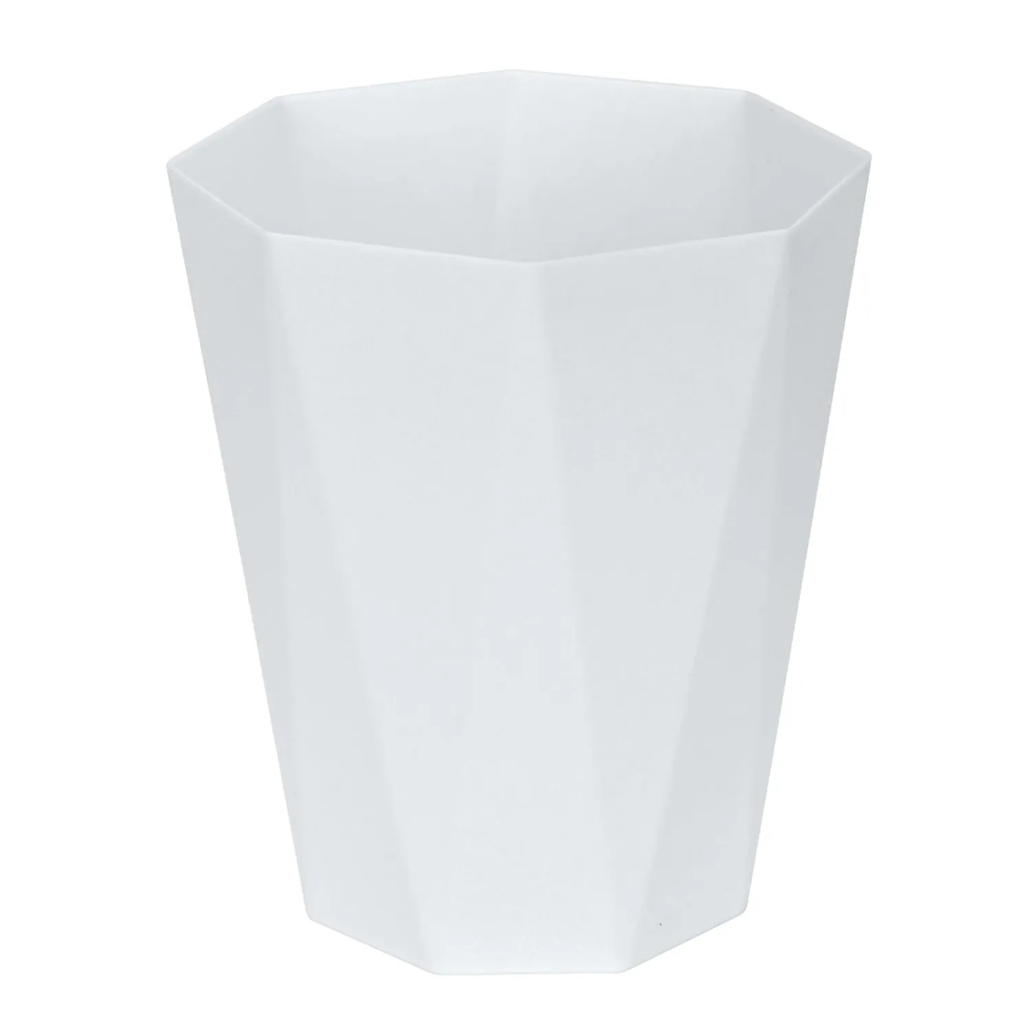 Plastic Trash Can - Waste basketbin for Office,Home,Bathroom,Kitchen - 1.8 Gallon - White
