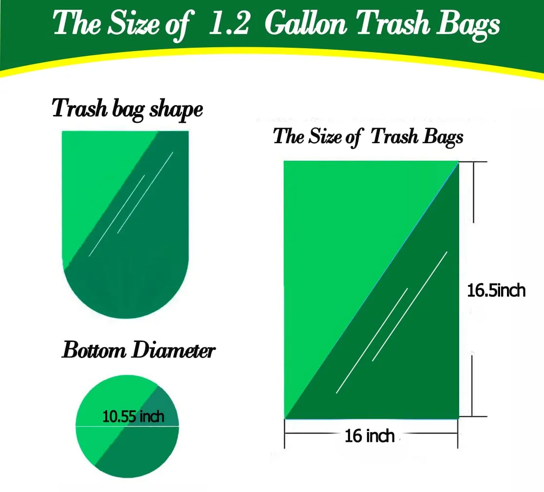 Hommaly 1.2 Gallon 240 pcs Small Silver Gray Trash Bags, Strong Garbage Bags, Bathroom Trash Can Bin Liners Unscented, Grey Mini Plastic Bag for Office, Waste Basket Liner, Fit 4.5-5 Liters,1-1.2 Gal