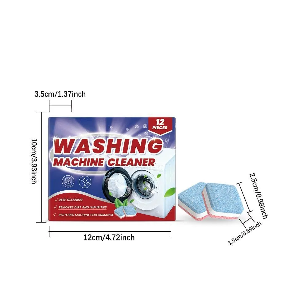 Washing Machine Cleaner Tablets, Deep Cleaning Descaler and Deodorizer, 12 Month Supply, 24 Pieces Washing machine cleaner