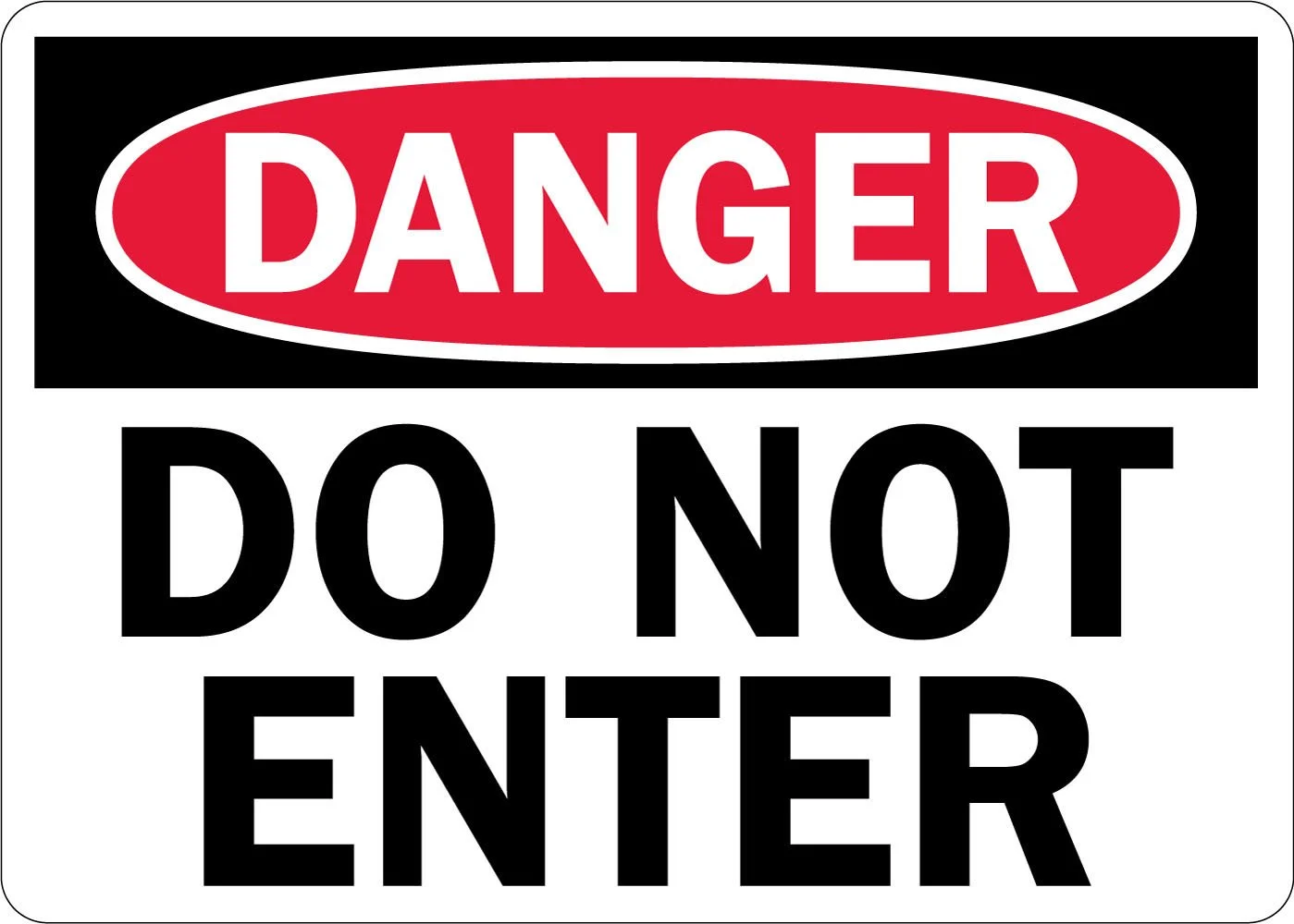 SmartSign “Danger - Do Not Enter” Label | 10" x 14" Laminated Vinyl