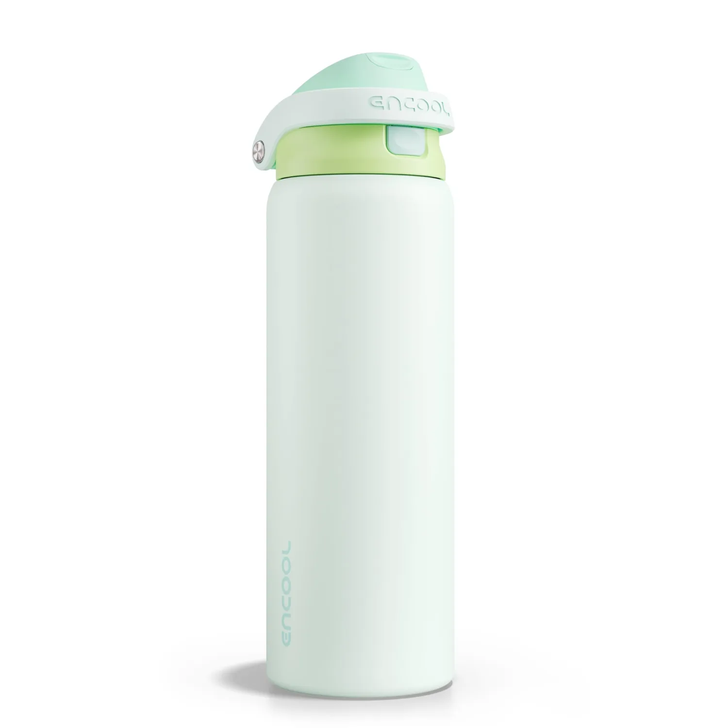 ENCOOL Leakproof Insulated Water Bottle with Straw Dual-Sip Water Bottle Bag-Safe Design for Work, Commute & Gym – Keeps Drinks Cold All Day, 32 oz, Lime White
