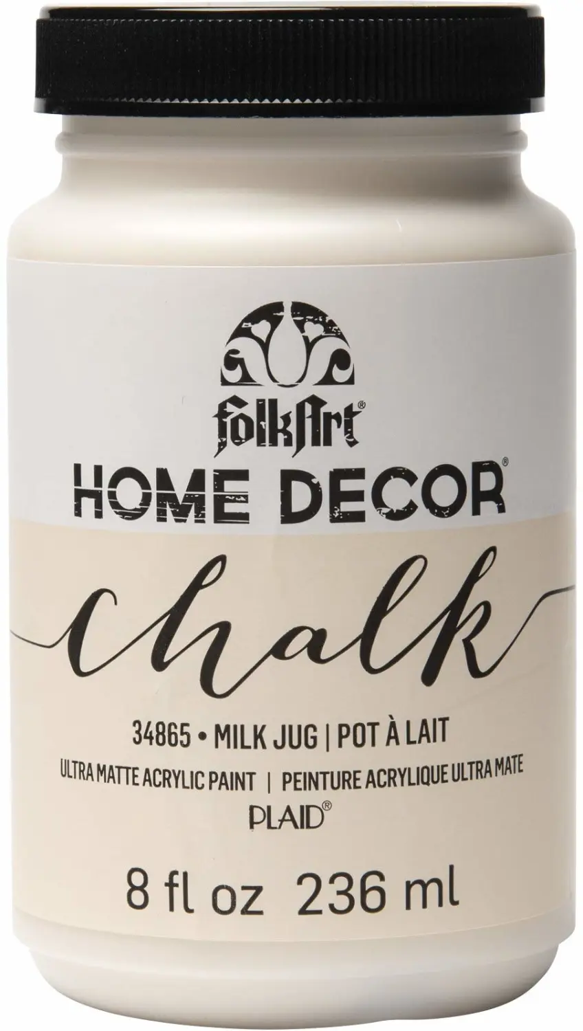 FolkArt Home Décor Chalk Finish Acrylic Paint, 8oz, 8 ounce, Milk Jug