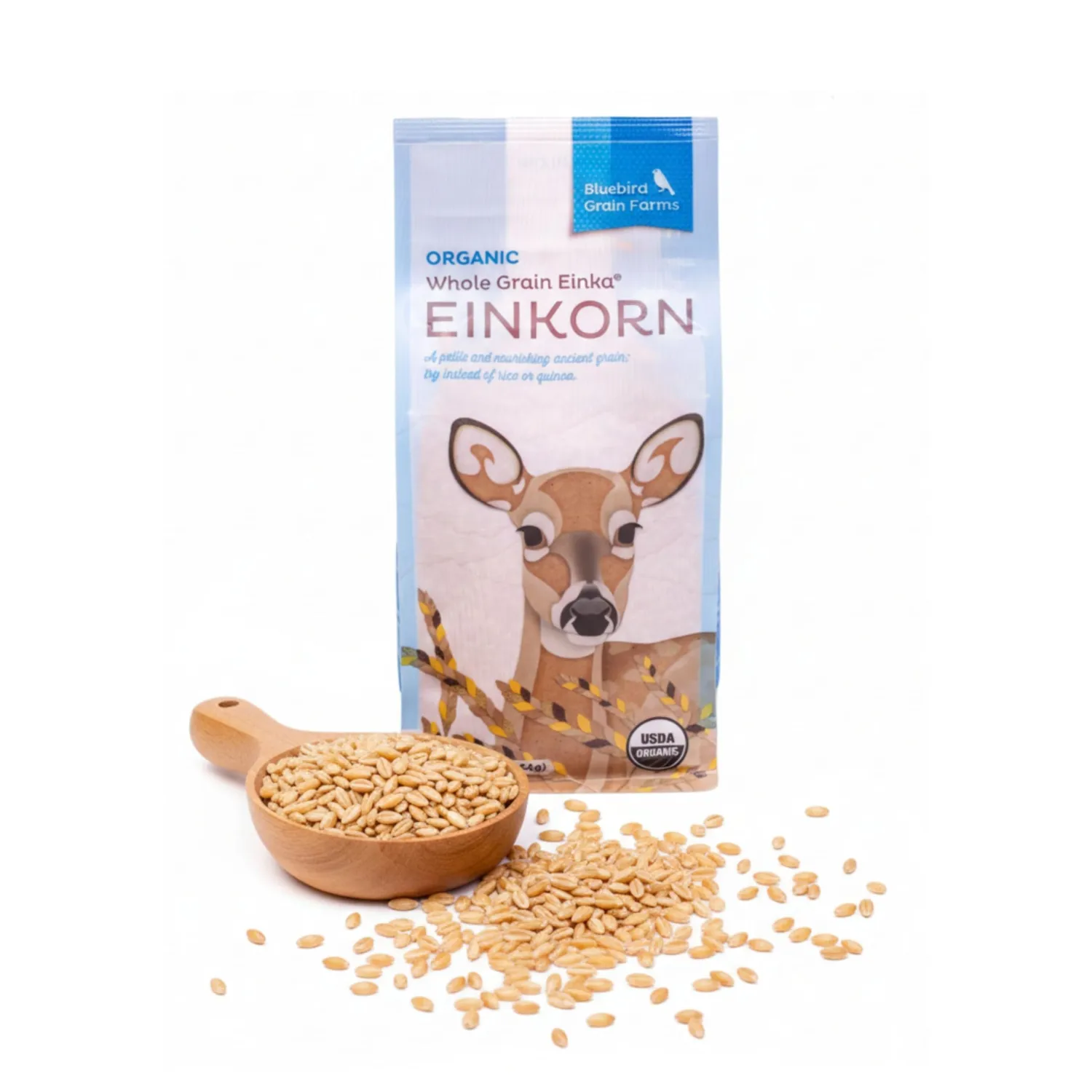 Bluebird Grain Farms Organic Whole Grain Einkorn, 1 Lb.