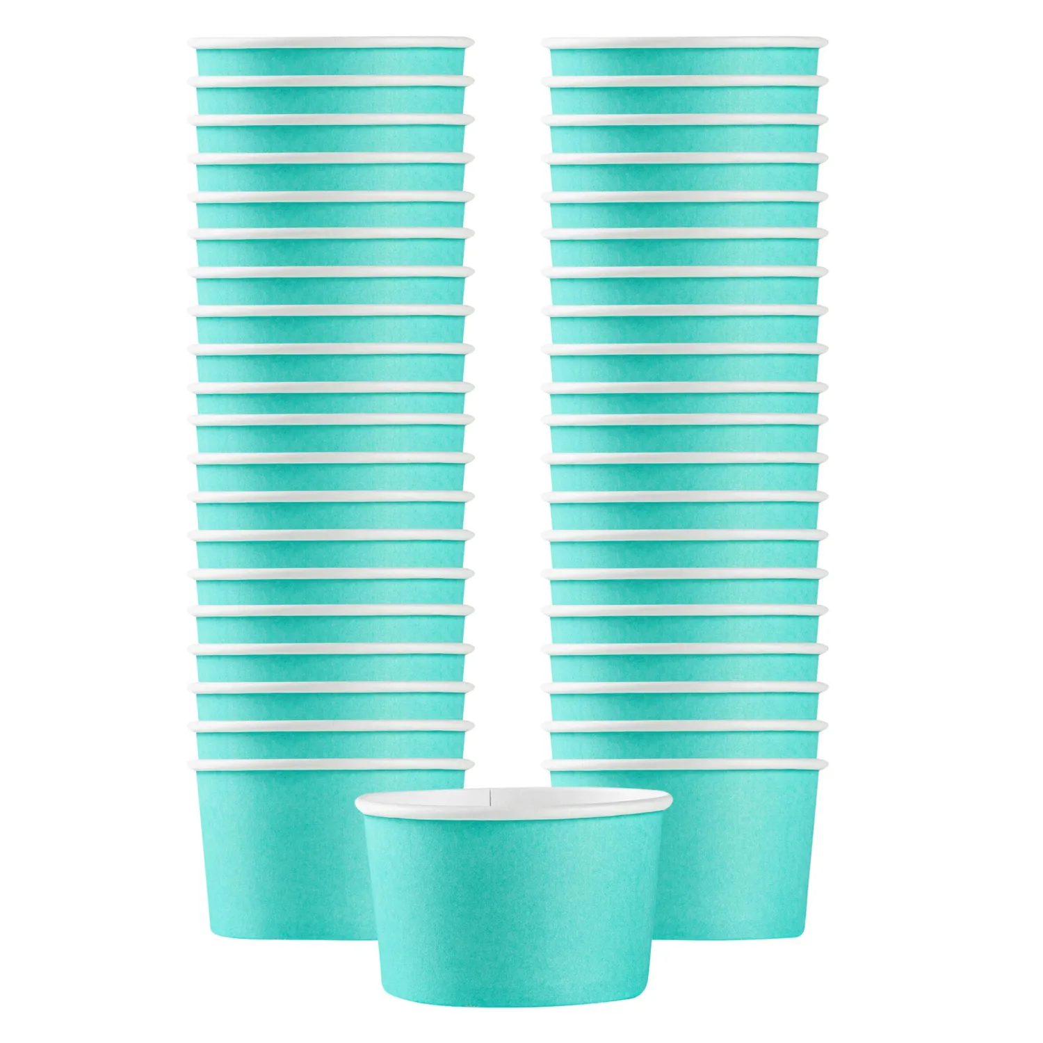 Restaurantware Blue 50 Count To Go Cup Disposable 3 x 3 x 1.8 Inches Paper Mini Cup Grease-Resistant Cup Recyclable Durable Design