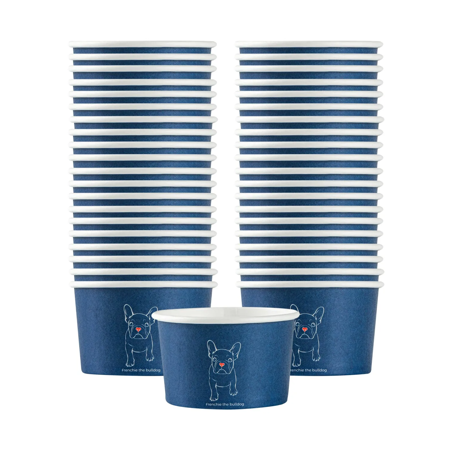Restaurantware Blue 50 Count To Go Cup Disposable 3 x 3 x 1.8 Inches Paper Mini Cup Grease-Resistant Cup Recyclable Durable Design