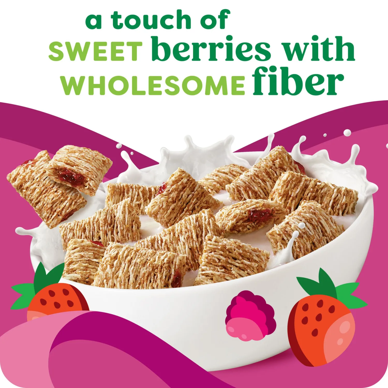 Kashi Breakfast Cereal, Organic, Fiber Cereal, Berry Fruitful, 17.2oz Box (1 Box) (Pack of 3)