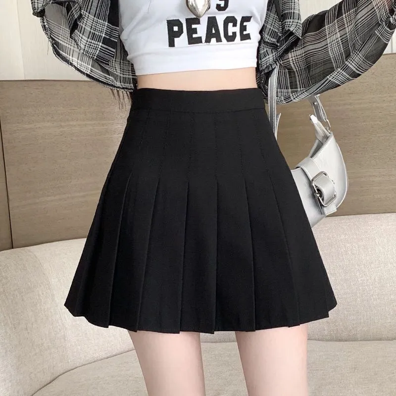 AutumnWinter Casual Pleated Skirt Women's