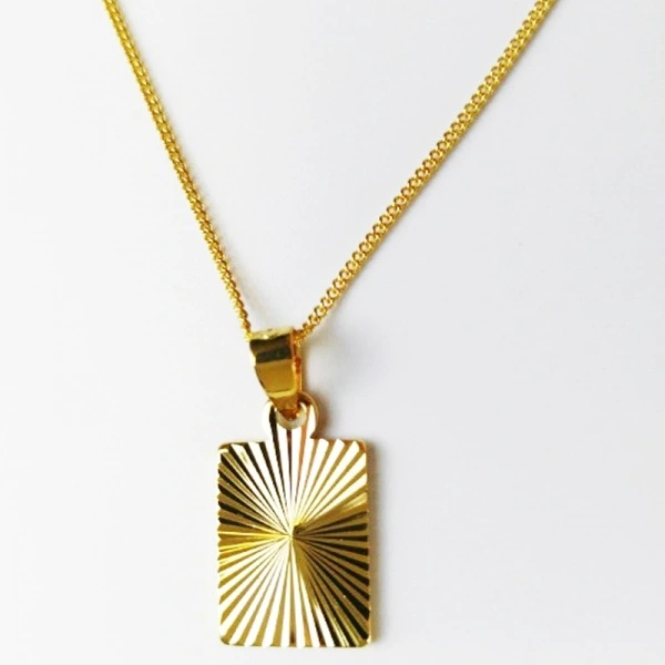 European And American Fashion Square Pendant Necklace