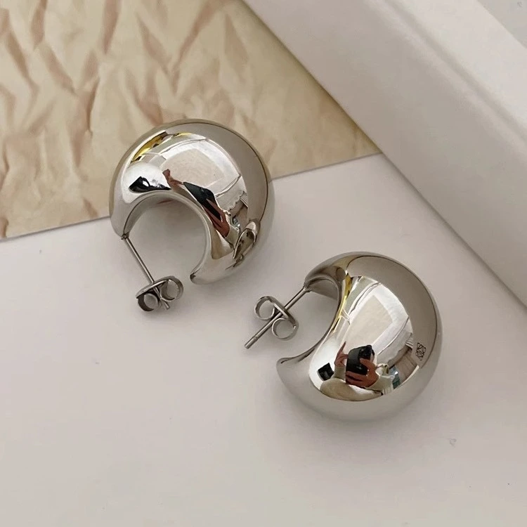 Metal Water Drop Earrings For Women