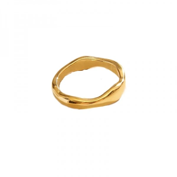 European And American Minimalist Wavy Line Ring