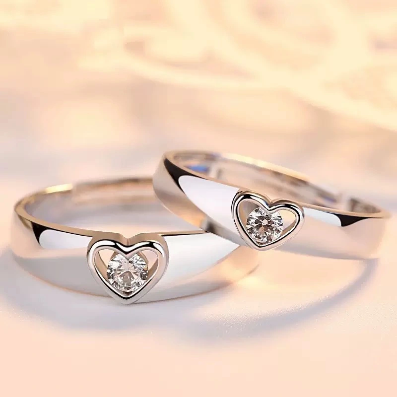Heart-to-Heart Couple Rings One Pair For Him And Her