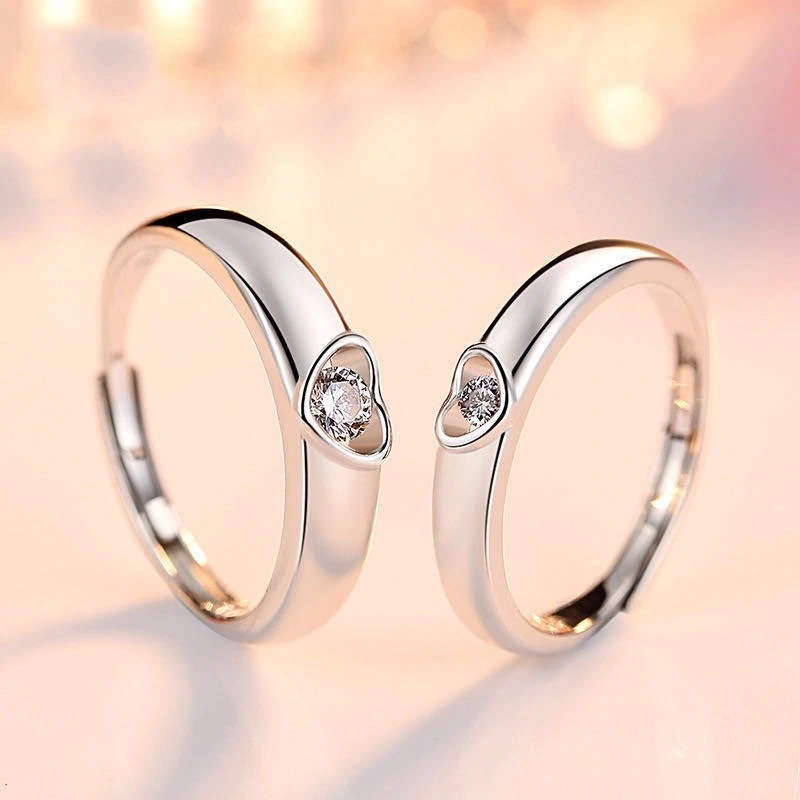Heart-to-Heart Couple Rings One Pair For Him And Her