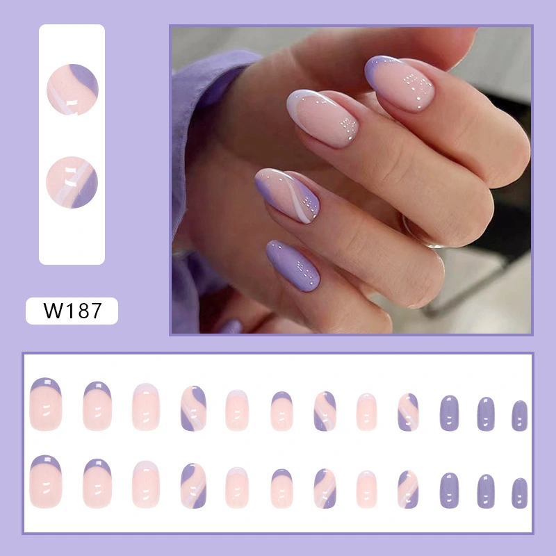 Foreign Trade Style False Nails Wearable Nail Tips Summer Hot-selling Ballet Nails Cross-border Nail Tips 24-piece Boxed Set