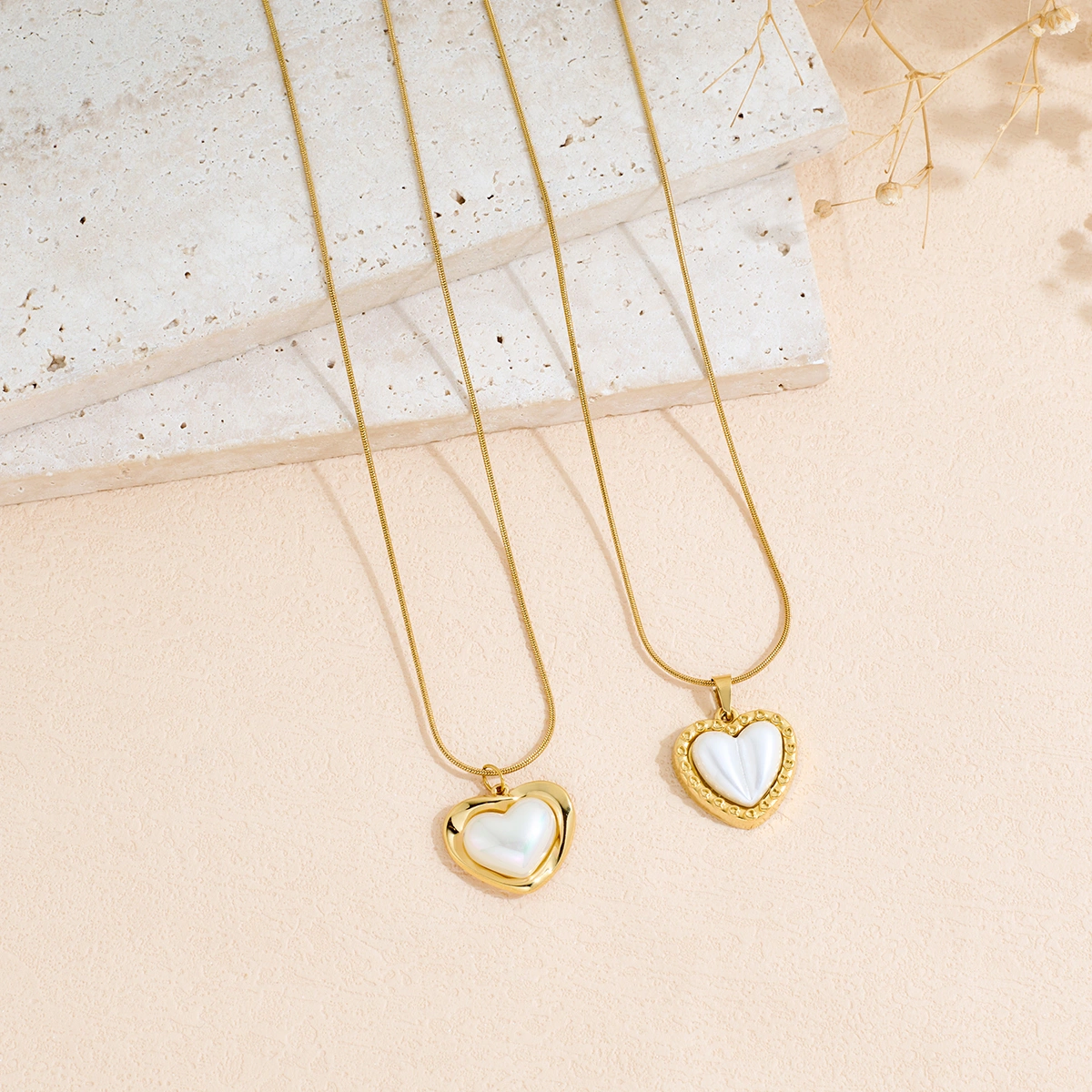 Stainless Steel Heart-shaped Pendant Necklace