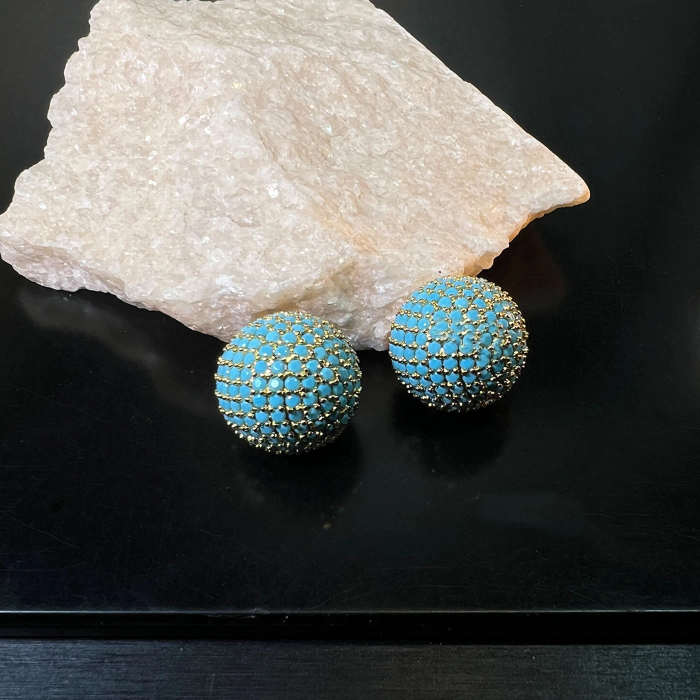Turquoise French-style Earrings For Women