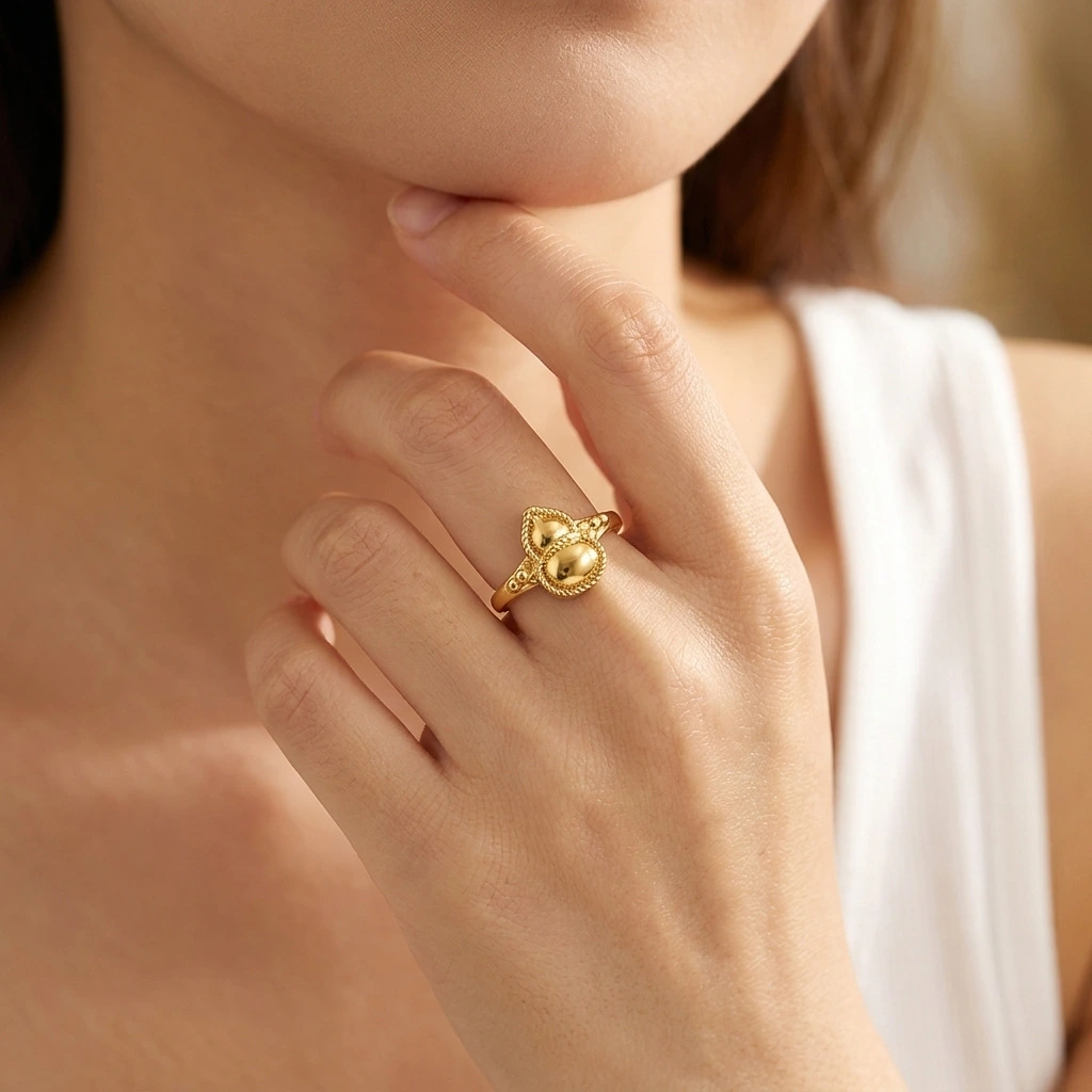 Light Luxury Adjustable Open Ring For Women, Niche Hollow Out Elegant Finger Ring, Non-Fade Stainless Steel Fashion Jewelry