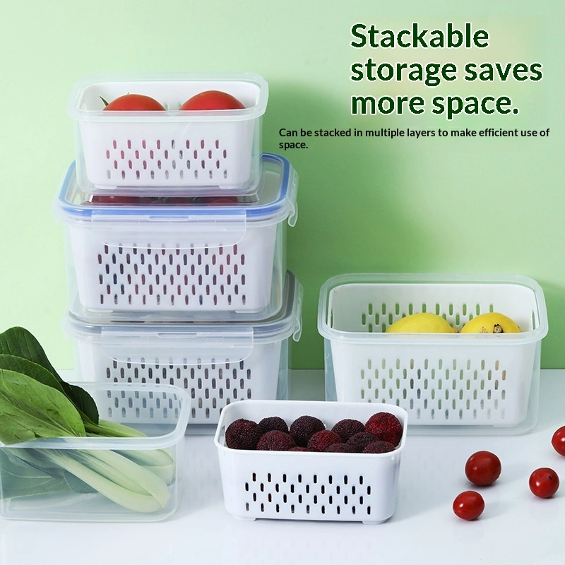 Fruit And Vegetable Draining Storage Box