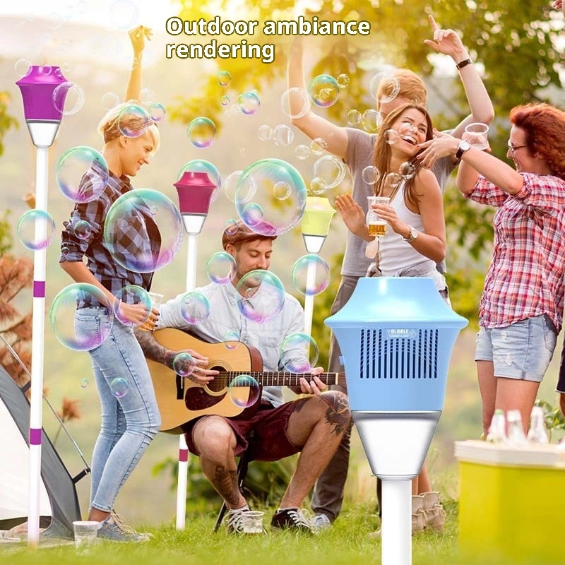 Streetlight-Shaped Automatic Bubble Machine - Musical Light-Up Outdoor Toy for Kids