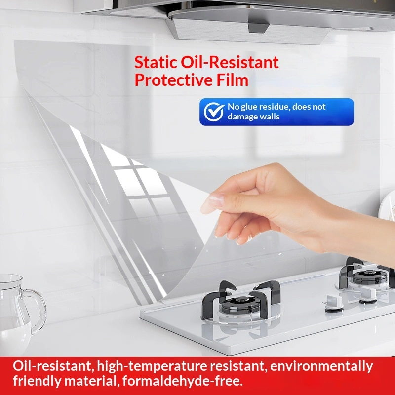 Kitchen Oil-proof Stickers, Adhesive-free Static Cling, For Stovetops And Tiles
