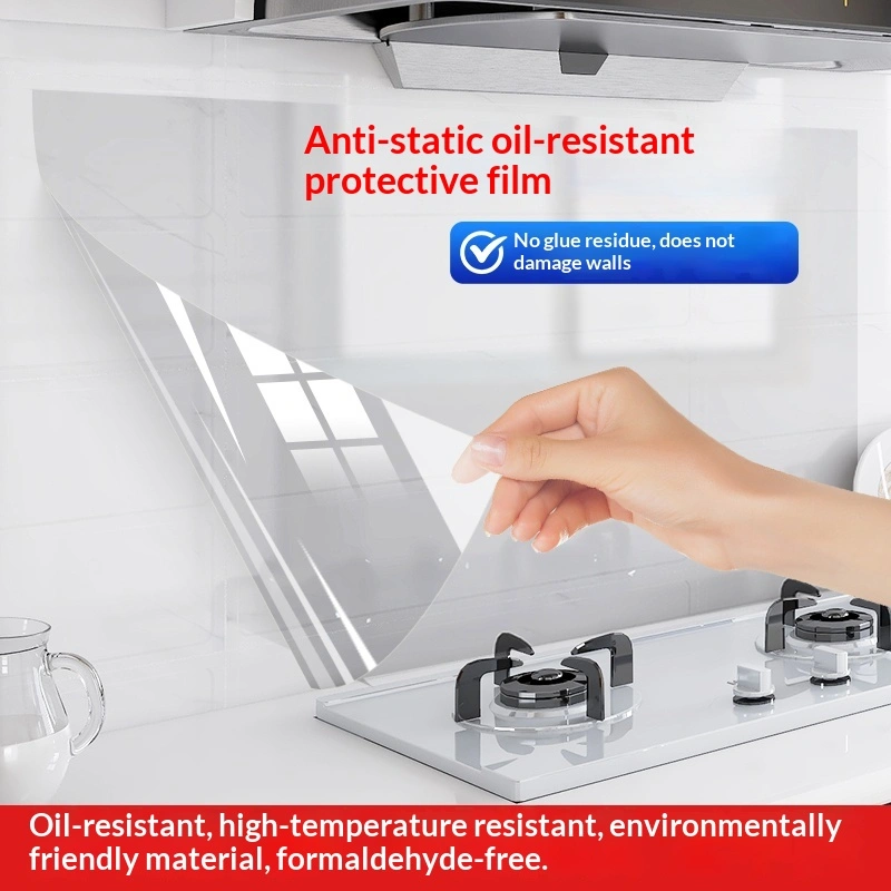Kitchen Oil-proof Stickers, Adhesive-free Static Cling, For Stovetops And Tiles