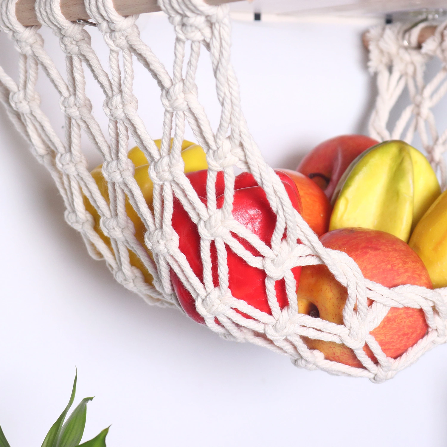 Bohemian Minimalist Nordic-Style Under-Table Hanging Mesh Basket For Fruits And Vegetables