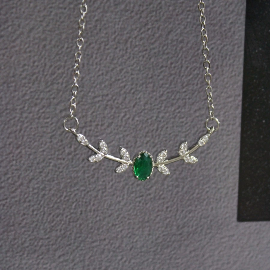 Light Luxury Copper Micro Inlaid Zircon Branch Necklace