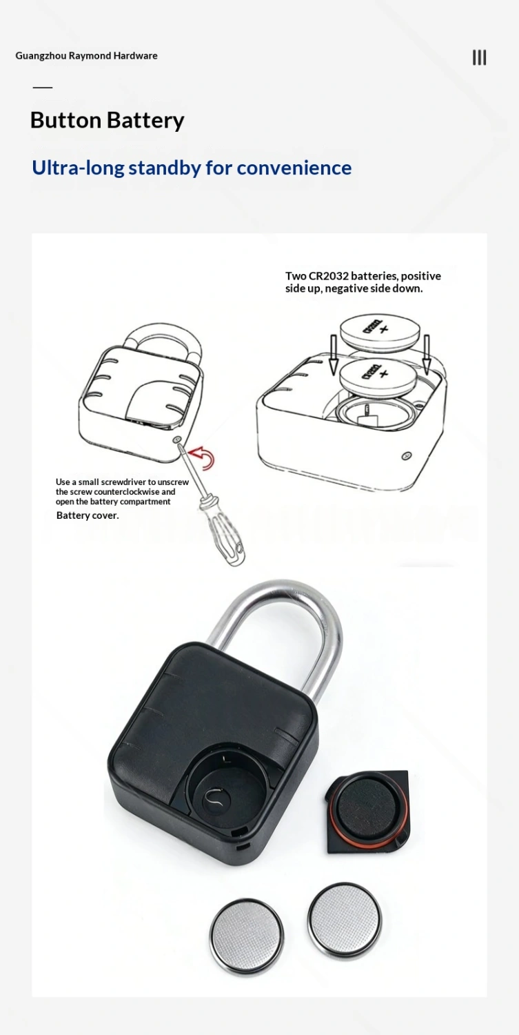 Smart Fingerprint Padlock Electronic Outdoor Rust-Proof Padlock