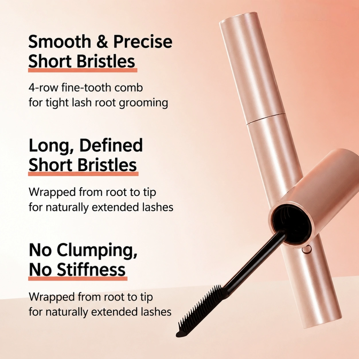 GECOMO Silver Tube Mascara, Waterproof, Long-Lasting