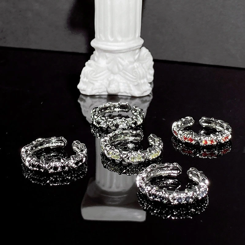 French-style Minimalist Luxury Cross-design With Sparkling Zircon Accents, Open-end Style