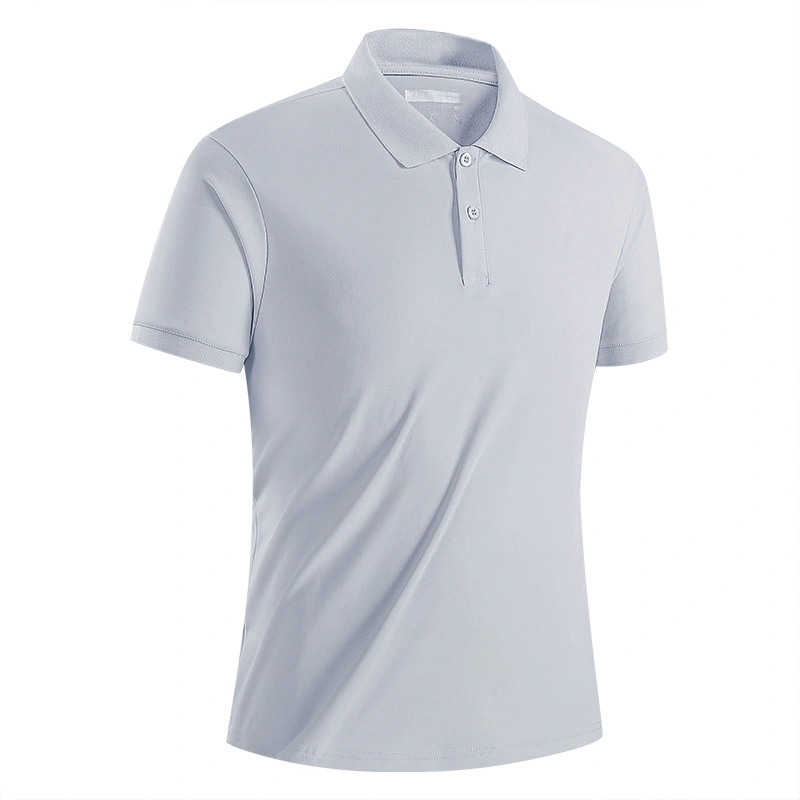 Spring Summer Quick-Dry Breathable Outdoor Sports Ice-Feel Pique Polo Shirt For Men