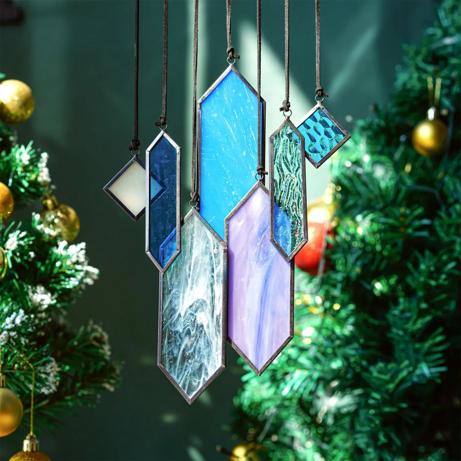 Handmade Venetian Blind Glass Pendant