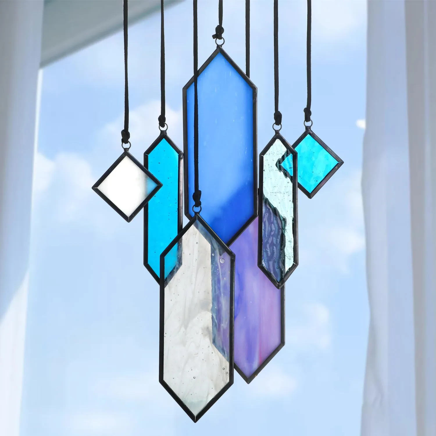 Handmade Venetian Blind Glass Pendant