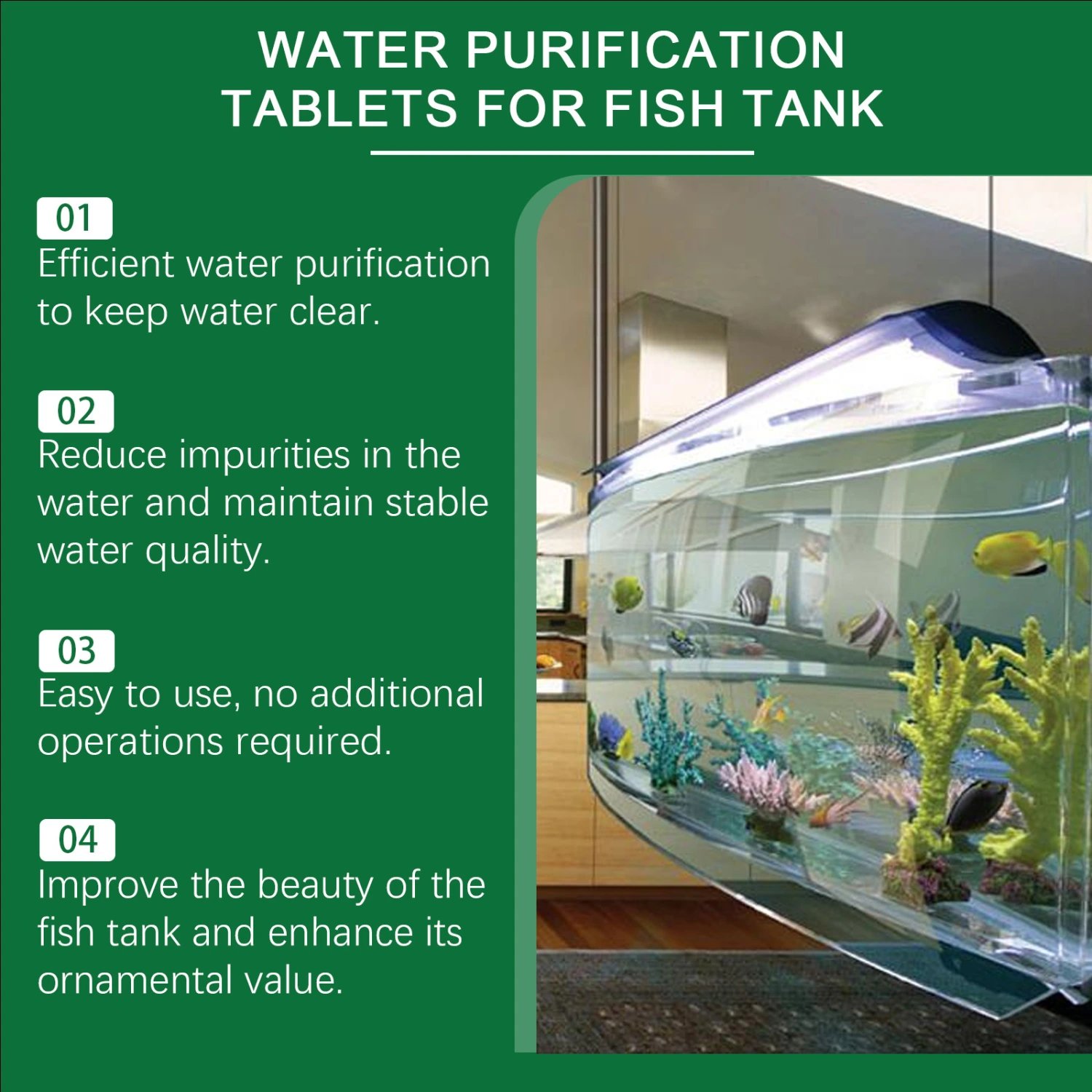 Fish Tank Water Purification Tablet Water Quality Special Cleaning Deodorant