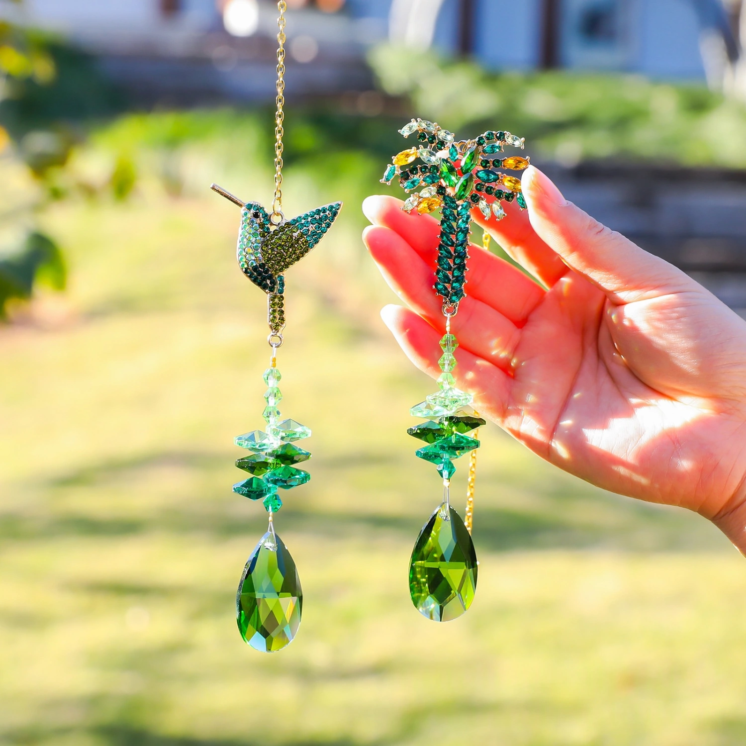 Courtyard Craft Wind Chimes Crystal Pendants