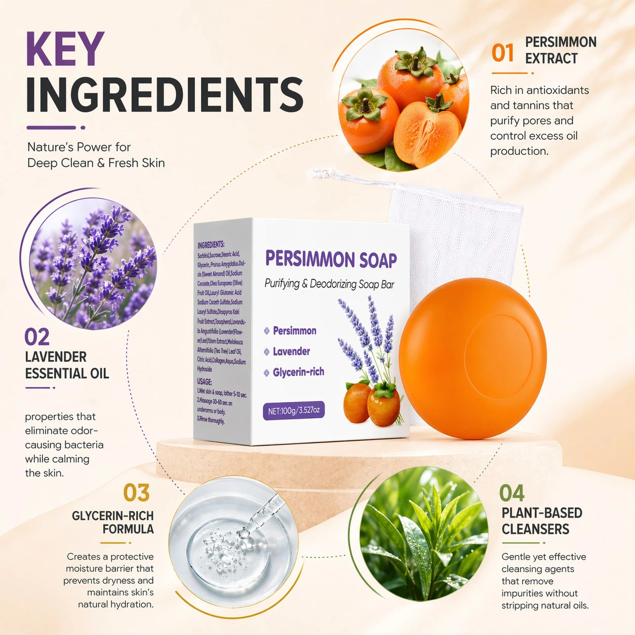 Purifying Deodorizing Soap Neutral Packaging