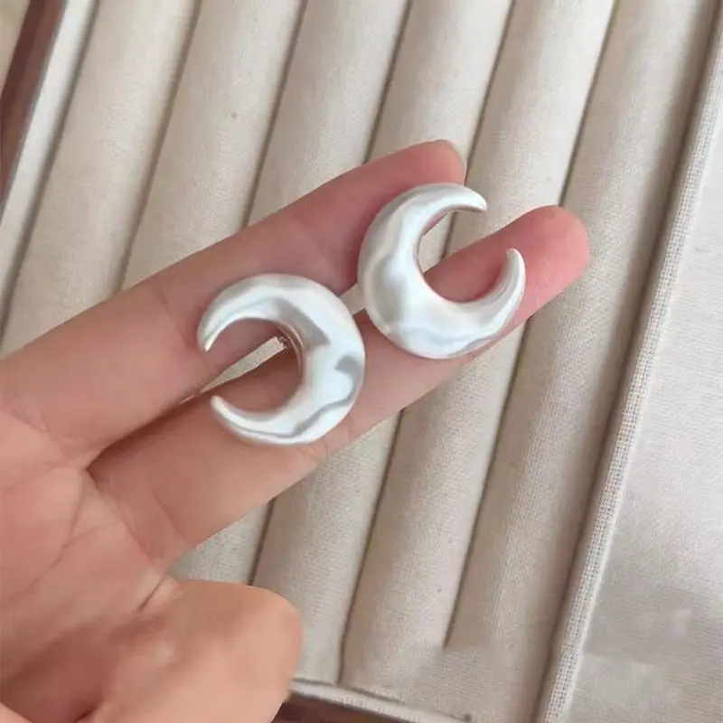 Luxury Silver Metal Earrings Elegant Versatile Daily Wear